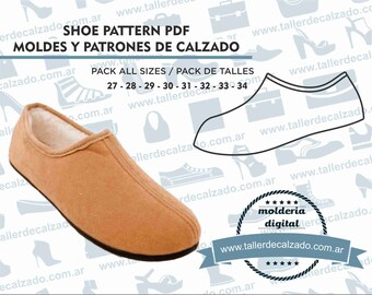 Shoe Pattern HORNITO KIDS 130 - Digital PDF - Patrones de calzado -Real size-  incluye todos los talles