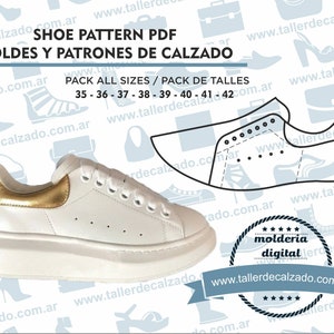 Shoe Pattern KOA WOMAN 354  - Digital PDF - Patrones de calzado -Real size-  incluye todos los talles