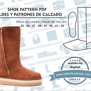 Schoenpatroon NIZA WOMAN 155 - Digitale PDF - Patrones de calzado - Echte maat - incluye todos los talles