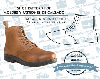 schoenpatroon BAMAKO 1195 - Moldes de zapatos - Molderië Digitale pdf - Inclusief todos los talles - Tamaño Real