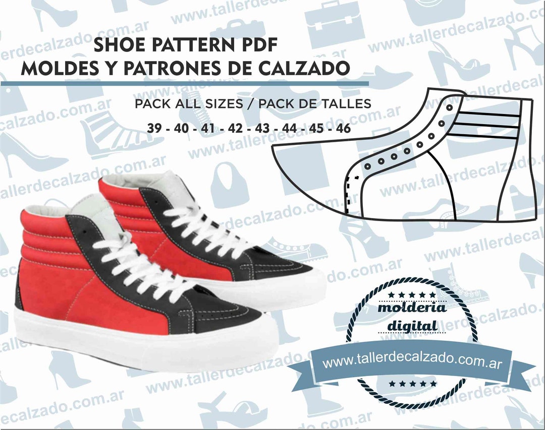 Patron de zapato SKATE MAN 354 Moldes de zapatos Molderia