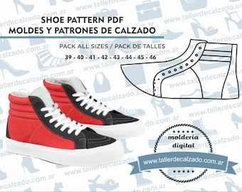 Patron de zapato SKATE MAN 354 Moldes de zapatos Molderia