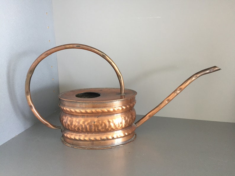 Vintage Copper Watering Can Retro Watering Can Swiss Made Indoor Watering Can, 1950s Copper Houseplant Watering Can