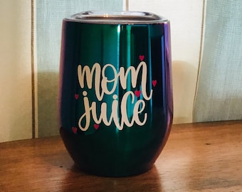 Mom juice decal, wine decal, wine gift, wine tumbler decal, mothers day gift