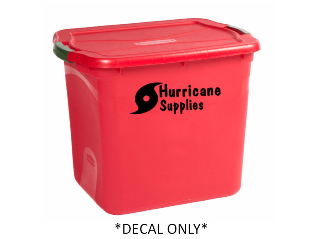 Hurricane Supplies, Labels for Hurricane, Hurricane, Container Labels, Container Decals, Decal