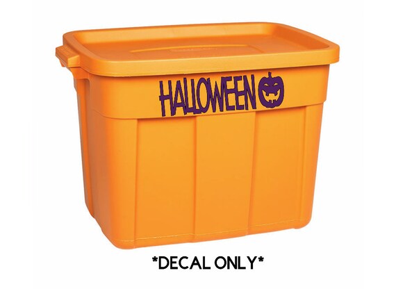 Halloween, Storage Bin Decal, Pumpkin Decal, Container Decal, Storage  Basket Sticker, Halloween Storage, Labels, Organization, Fall Decor 