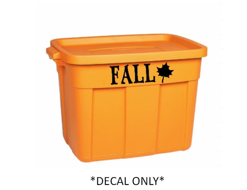 Fall Storage Bin Decal Container For Holiday Labels Organization