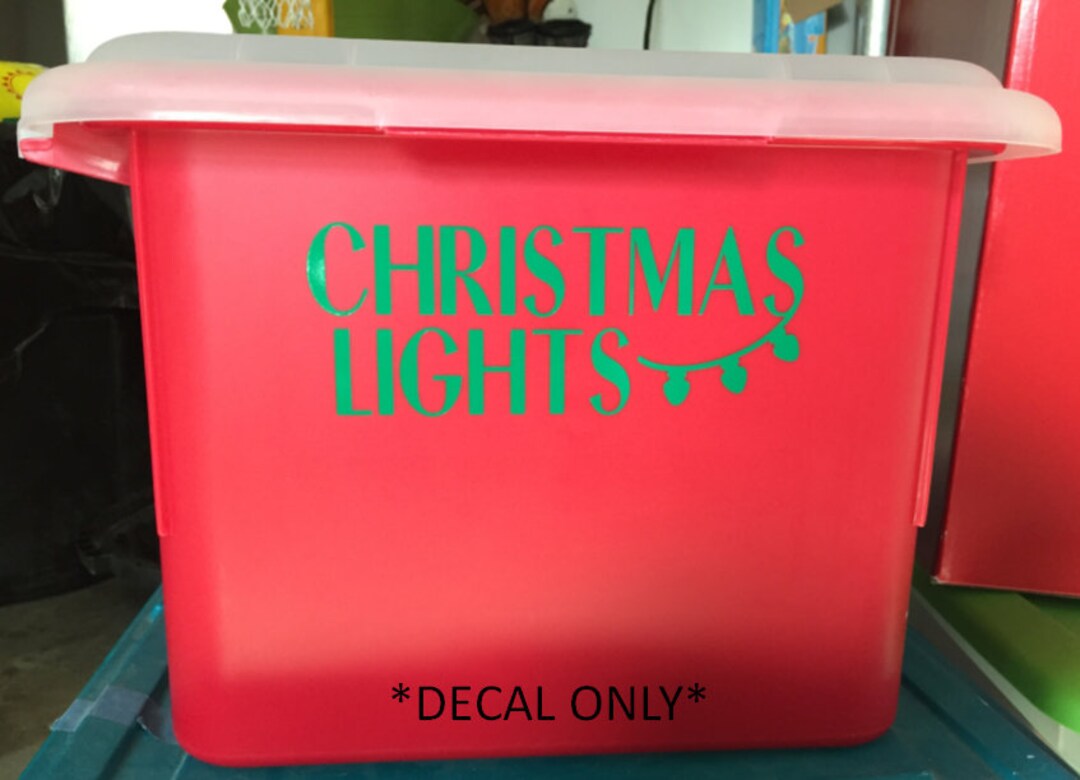 Storage Bin Decal, Holiday Storage Label,large Storage Tote  Decal,organization,halloween,christmas,easter,decorations Container,  Stoarge 