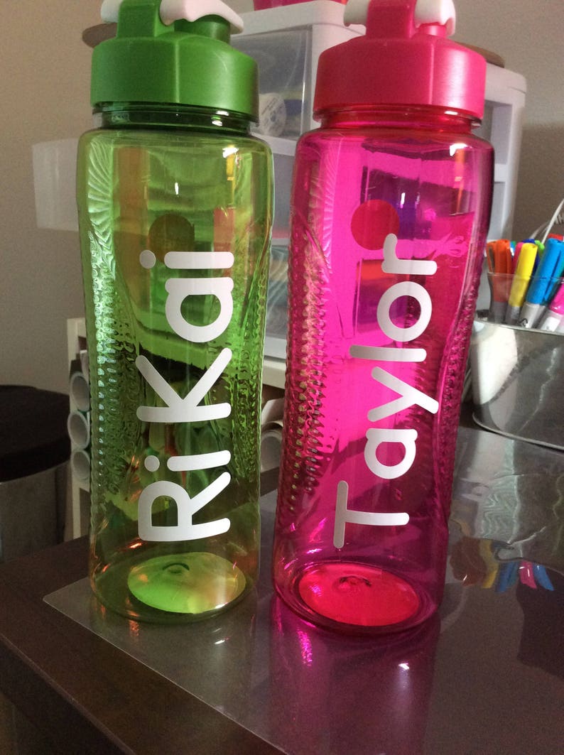 Name Decal for Cups Custom Name Decal Water Bottle Decal Etsy