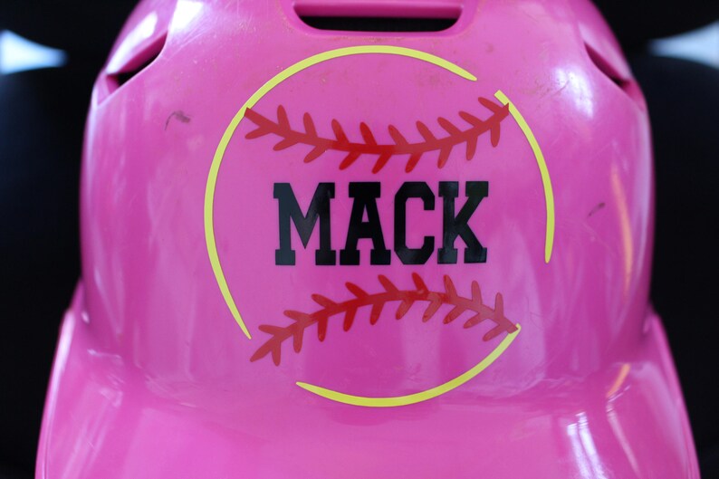 Softball Name Decal Custom Name Decal Name Decal Helmet Etsy