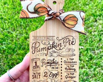 MINI Charcuterie Cutting Board Decor | Kitchen | Tiered Tray Decor | Pumpkin Pie | Thanksgiving Holiday