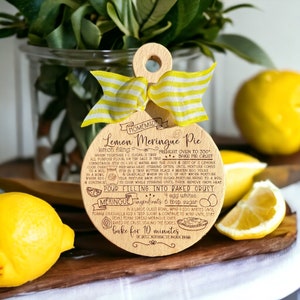 MINI Round Charcuterie Cutting Board Decor | Kitchen | Tiered Tray Decor | Lemon Meringue Pie | Holiday