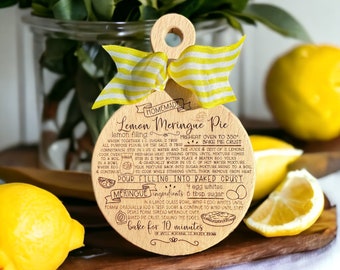 MINI Round Charcuterie Cutting Board Decor | Kitchen | Tiered Tray Decor | Lemon Meringue Pie | Holiday