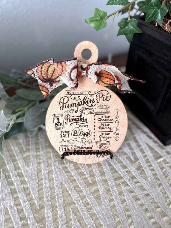 MINI Round Charcuterie Cutting Board Decor | Kitchen | Tiered Tray Decor | Pumpkin Pie | Christmas or Thanksgiving Holiday Il_570xn
