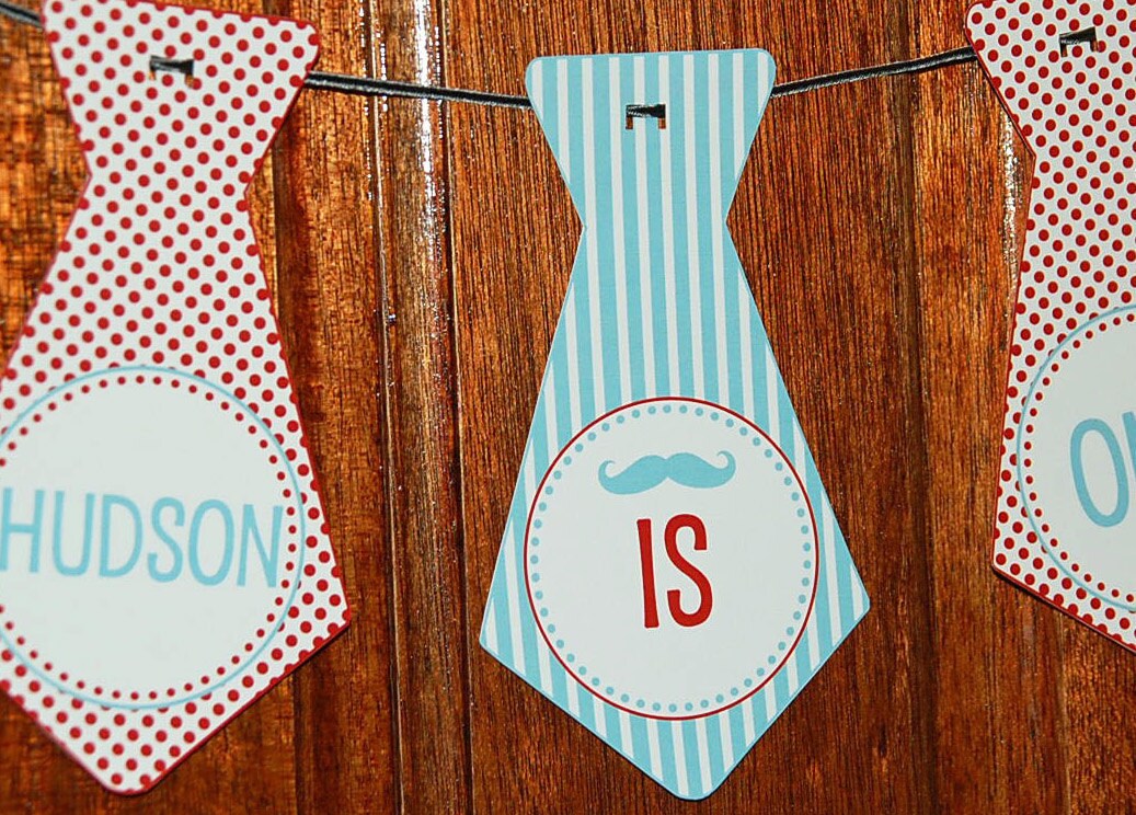 Printable High Chair Banner Little Man Party Collection - Etsy