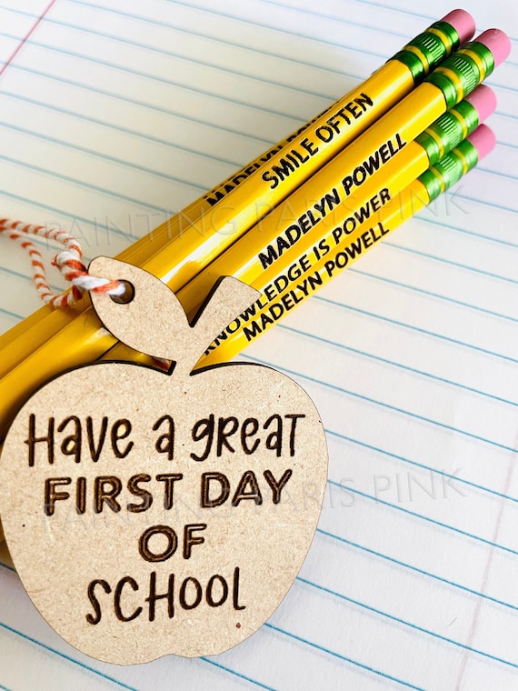 Personalized Engraved Pencils | Back to School | 12 Pack | Ticonderoga Pencils | Student Gift | FREE SHIPPING Il_570xn