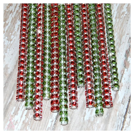 Green & Red Shimmer Sticks - NEW TREND ALERT - Glam for Lollipops, Cake Pops and All Things Party - Bling Sticks Il_570xn