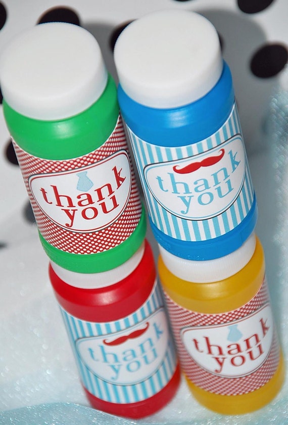 Instant Download Printable 4 oz. Bubble Bottle Labels - Little Man Party Collection Il_570xn