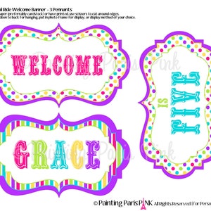 Printable Fancy Welcome Sign Carnival Ride Party Collection | Etsy