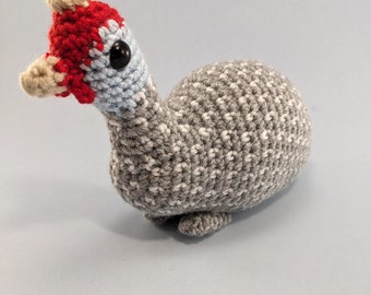 Guinea Fowl Grey Realistic Crochet Amigurumi