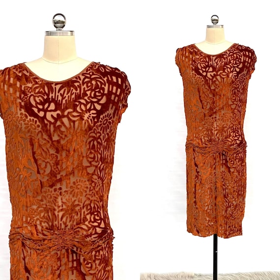 orange flapper dress