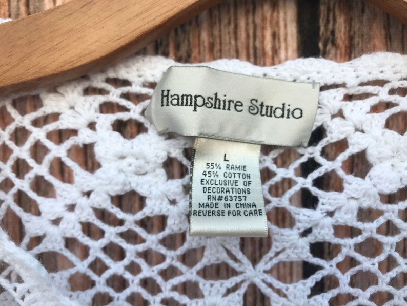 Vintage 90/'s Sweater White lace Cardigan Crocheted Sweater Button Up Sweater 80/'s Sweater Small Medium Cotton P