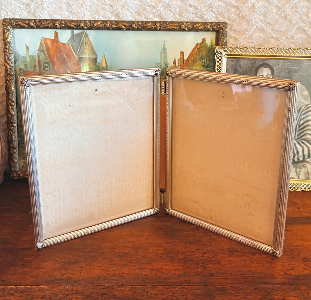 Vintage Brass Double Frame 8 X 10 | Couples Picture Frames Wedding ...