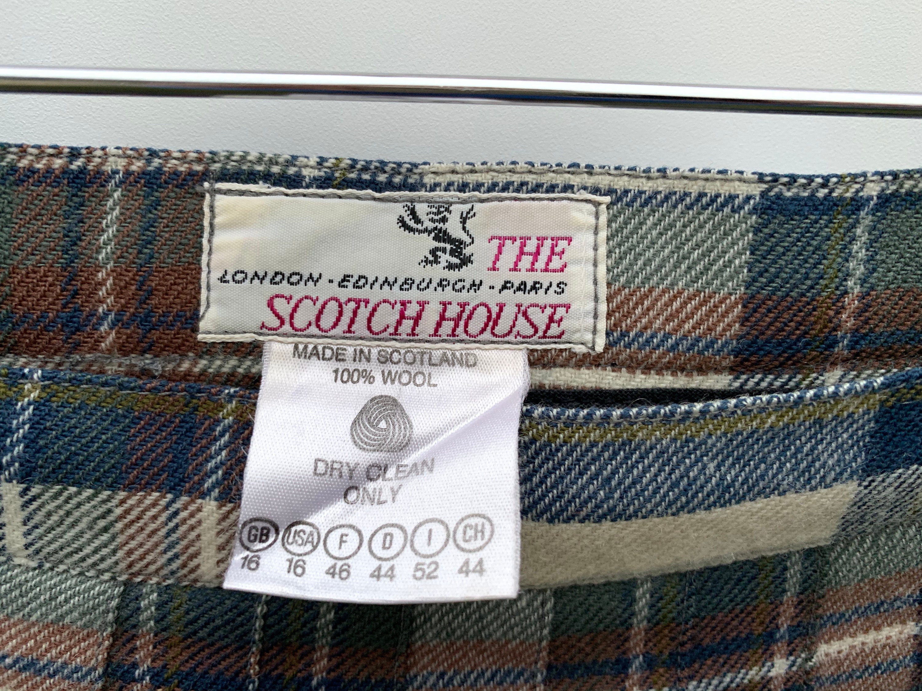 Vintage Scottish 50s The Scotch House Tartan Plaid Pleated High Rise ...