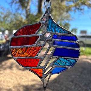 Grateful Dead Stained Glass Suncatcher Retro Ornament