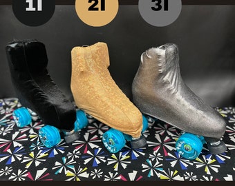 Black and Gold Roller Skate Boot Covers