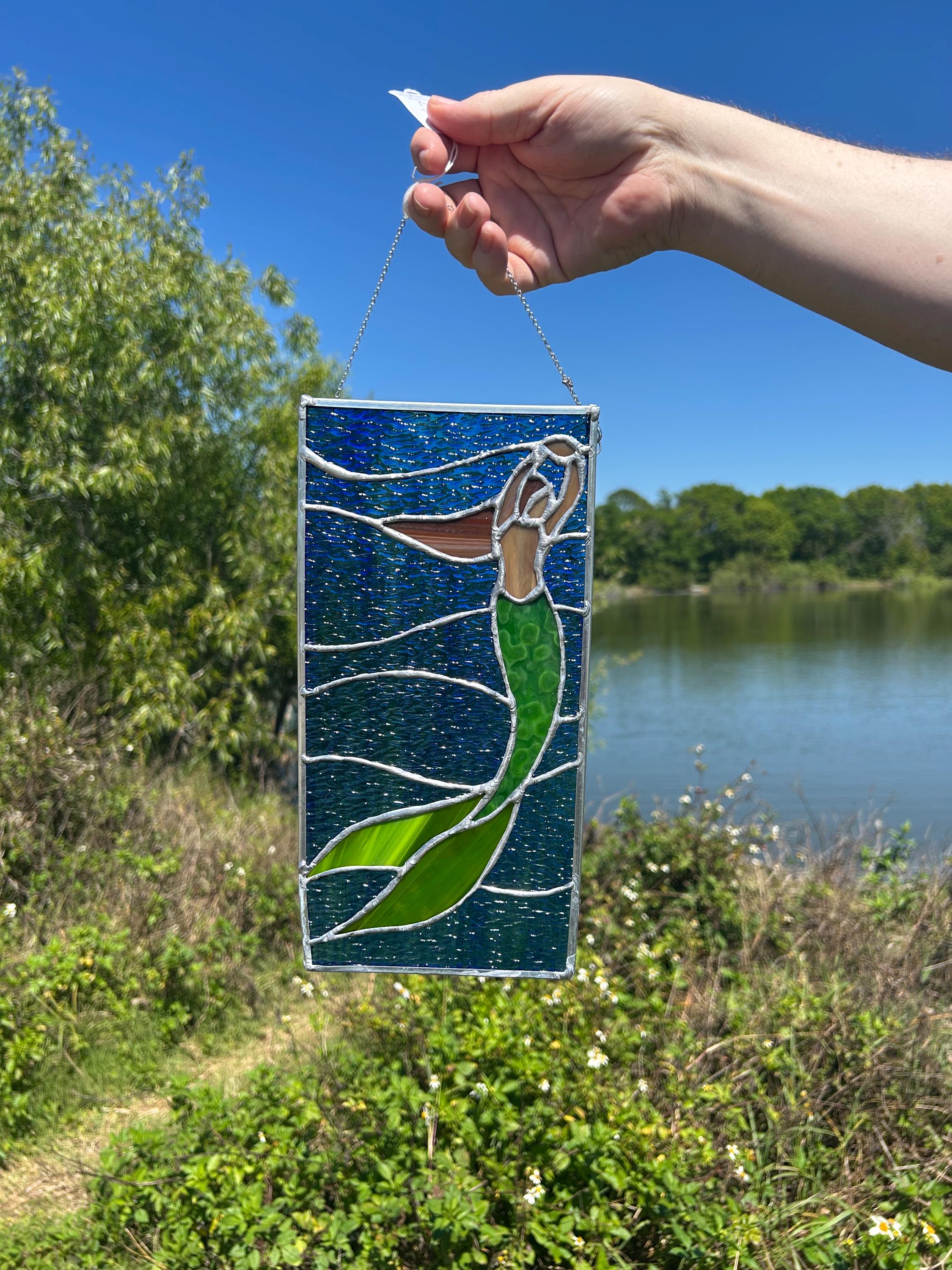 Stained Glass Mermaid Sun Catcher - Etsy