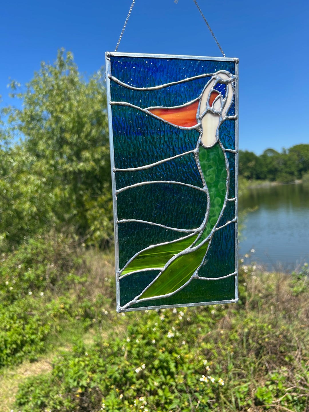 Stained Glass Mermaid Sun Catcher - Etsy