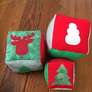 Christmas Baby Blocks PDF Sewing Pattern for a Soft Toys image 3