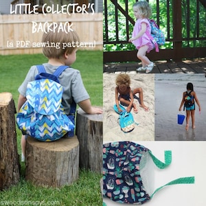 Little Collector Backpack PDF Sewing Pattern for a Toddler Bag image 1