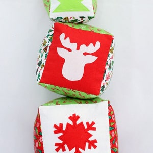 Christmas Baby Blocks PDF Sewing Pattern for a Soft Toys image 5