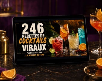 Ebook de cocktails – 246 recettes virales avec et sans alcool, PDF numérico