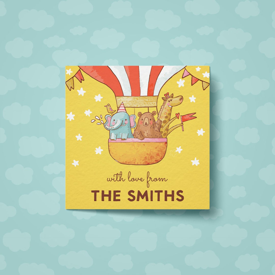 Printable Gift Tag Animals Gift Tag Name Cards Template Custom Gift