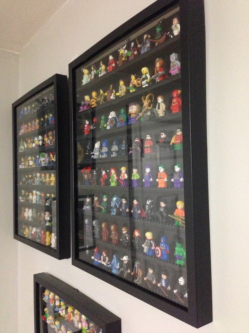 White LEGO Minifigures Shadowbox Display 72 Minifigures case | Etsy