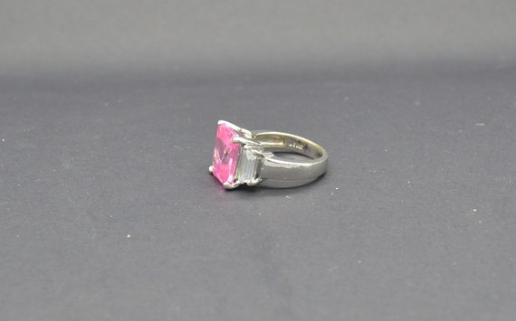 Gorgeous Sterling Rectangular Shaped Pink Topaz "… - image 2