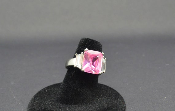 Gorgeous Sterling Rectangular Shaped Pink Topaz "… - image 7