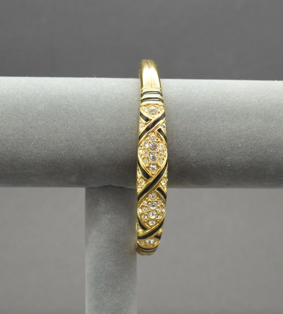 Exquisite Signed Swarovski Hinged  Bangle Bracele… - image 2