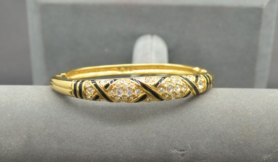 Exquisite Signed Swarovski Hinged  Bangle Bracele… - image 3