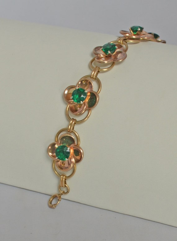 Sensational Vintage Floral Link Bracelet Large Pro