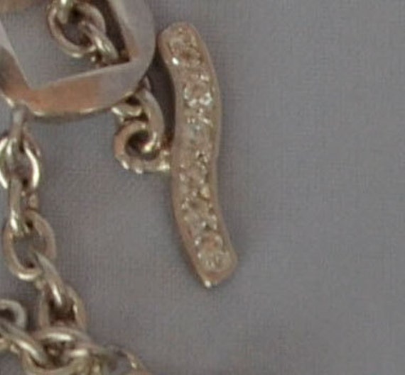 Vintage STERLING Silver Bracelet "Key to My Heart" - image 3