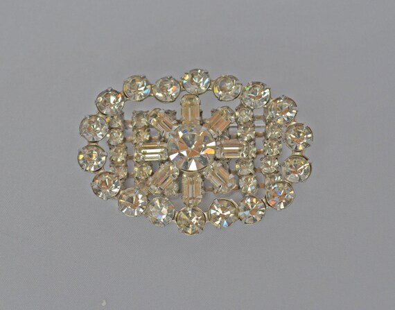 DAZZLING Bridal WEISS 1940 Brooch/Pin Necklace Vi… - image 3