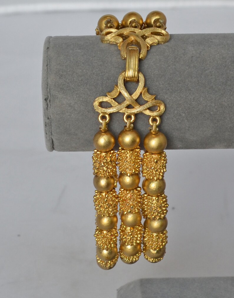 RARE 1962 Triple Strand Crown Trifari Bracelet From the Etsy