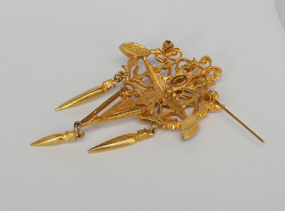 Spectacular Signed HATTIE CARNEGIE Brooch/Pin of … - image 8