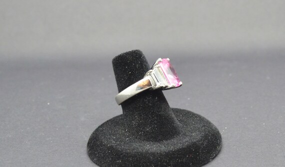 Gorgeous Sterling Rectangular Shaped Pink Topaz "… - image 6