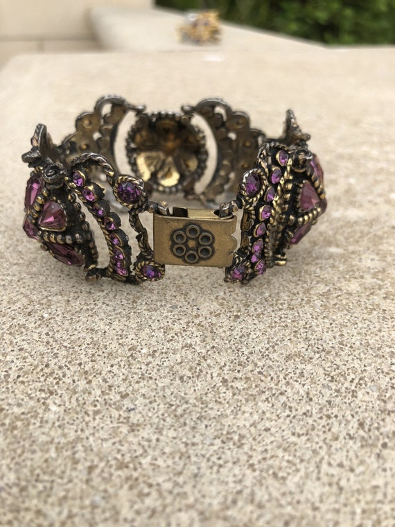 Vintage Bracelet Rhinestone Crown - image 6