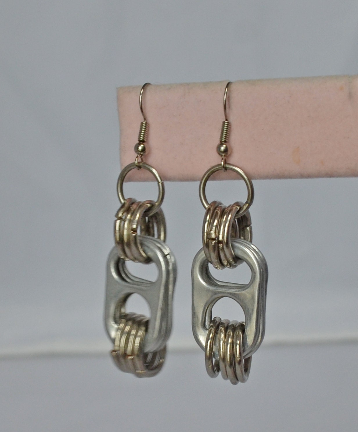 Gothic Punk Beer Can Pop Top Earrings Fish Hook 2 1 2 Inch Etsy